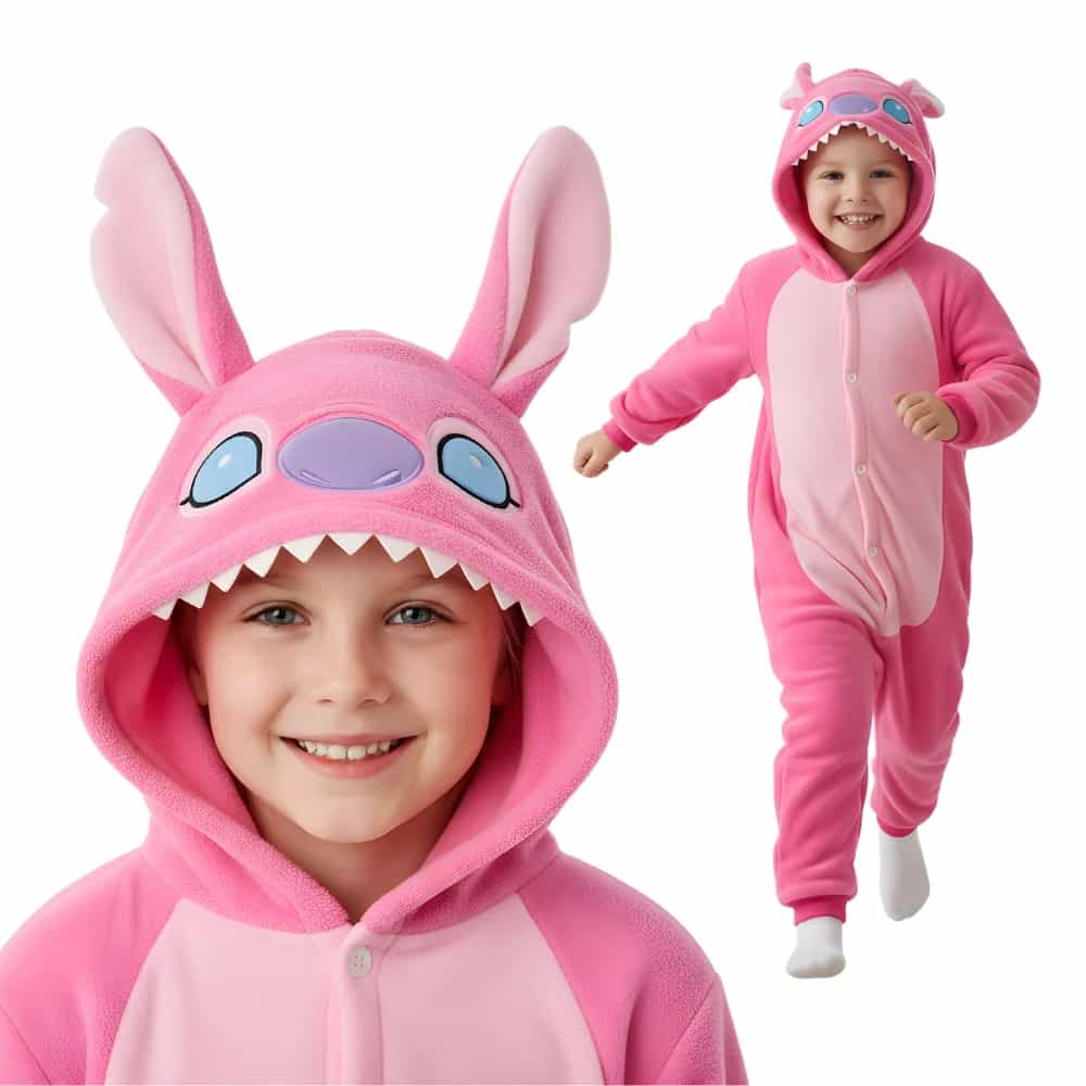 Kigurumi Onesie Pyjamas Costume Pink Stitch 95-105cm