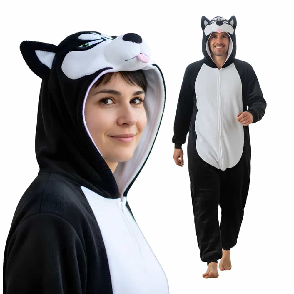 Kigurumi Onesie Pyjamas Costume Black Husky
