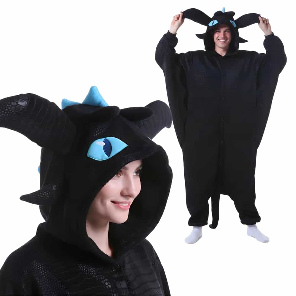Kigurumi Onesie Pyjamas Costume Blue Toothless