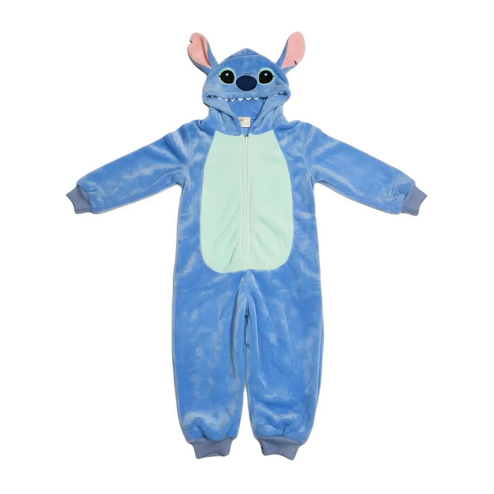 Kigurumi Onesie Pyjamas Costume Blue Stitch 135-145cm, view 3