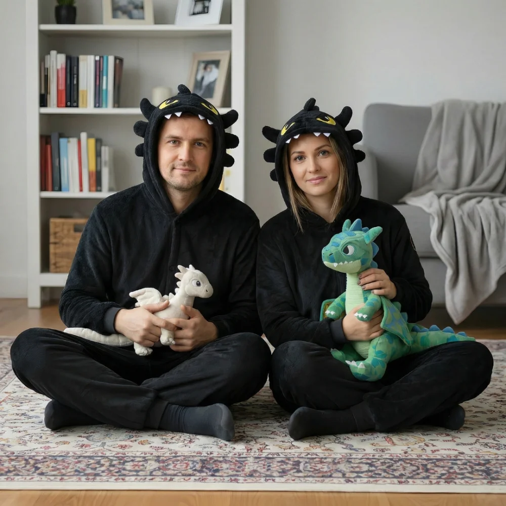 Kigurumi Onesie Pyjamas Costume Black Toothless, view 4