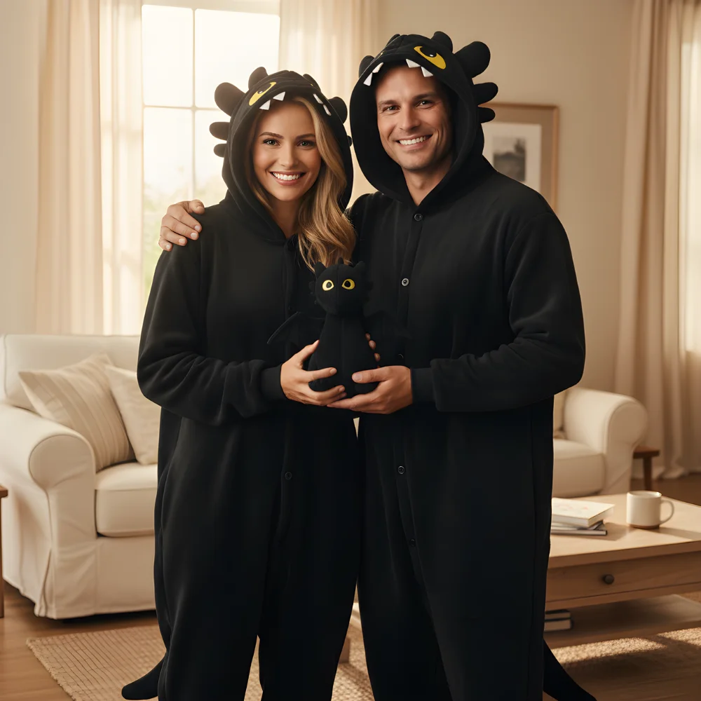 Kigurumi Onesie Pyjamas Costume Black Toothless XXXL: 195 - 205cm, view 2