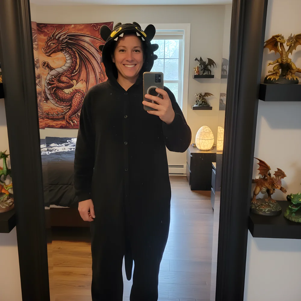 Kigurumi Onesie Pyjamas Costume Black Toothless XXXL: 195 - 205cm, view 3