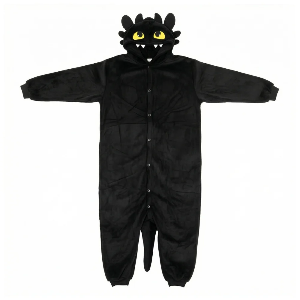 Kigurumi Onesie Pyjamas Costume Black Toothless XXXL: 195 - 205cm, view 4