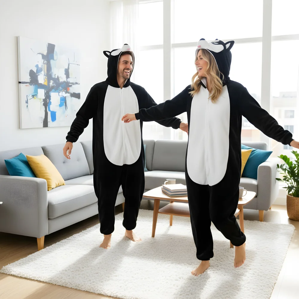 Kigurumi Onesie Pyjamas Costume Black Husky, view 7