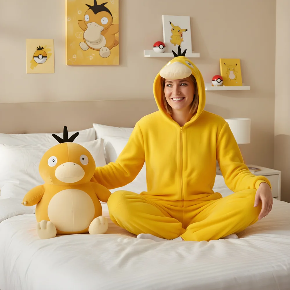 Kigurumi Onesie Pyjamas Costume Pokémon Psyduck XXXL: 195 - 205cm, view 2