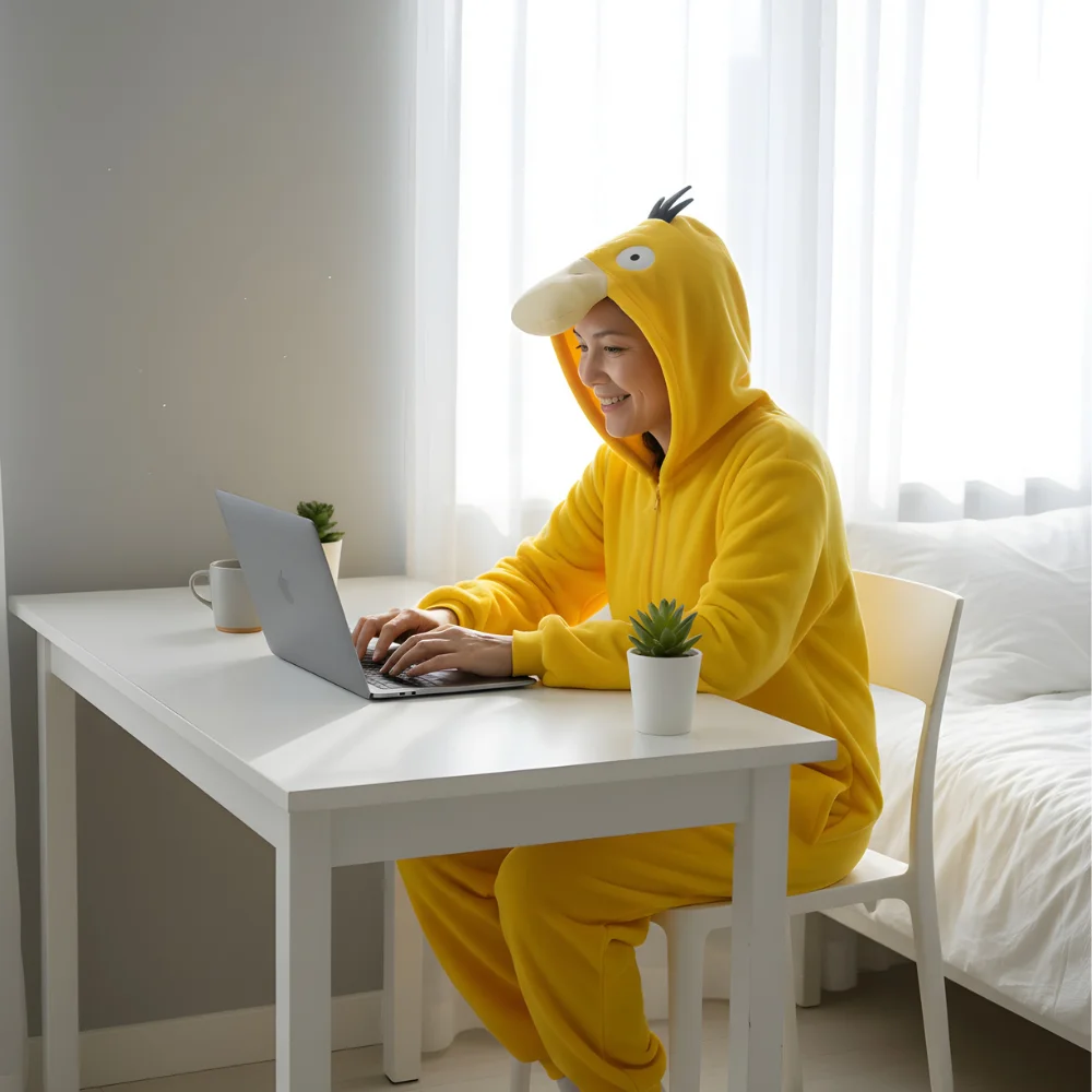 Kigurumi Onesie Pyjamas Costume Pokémon Psyduck XXXL: 195 - 205cm, view 6