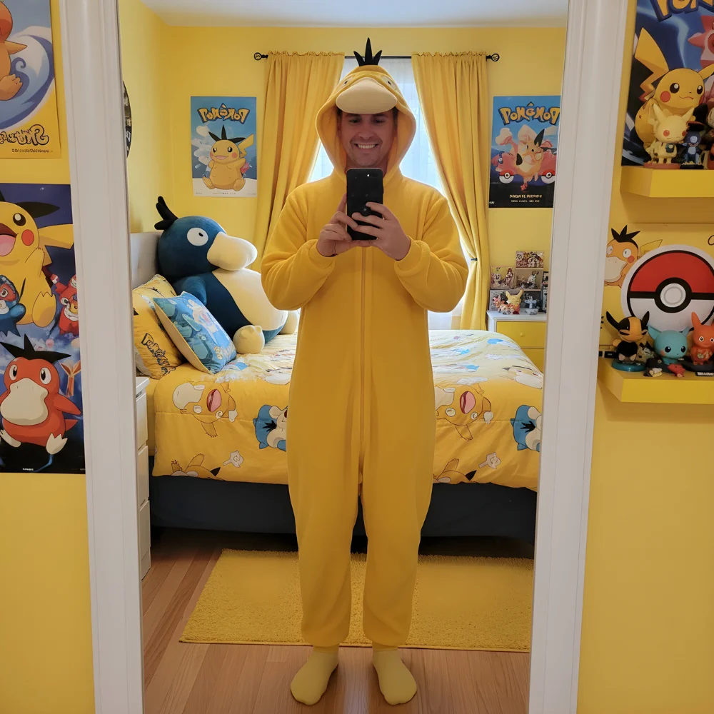 Kigurumi Onesie Pyjamas Costume Pokémon Psyduck XXXL: 195 - 205cm, view 8