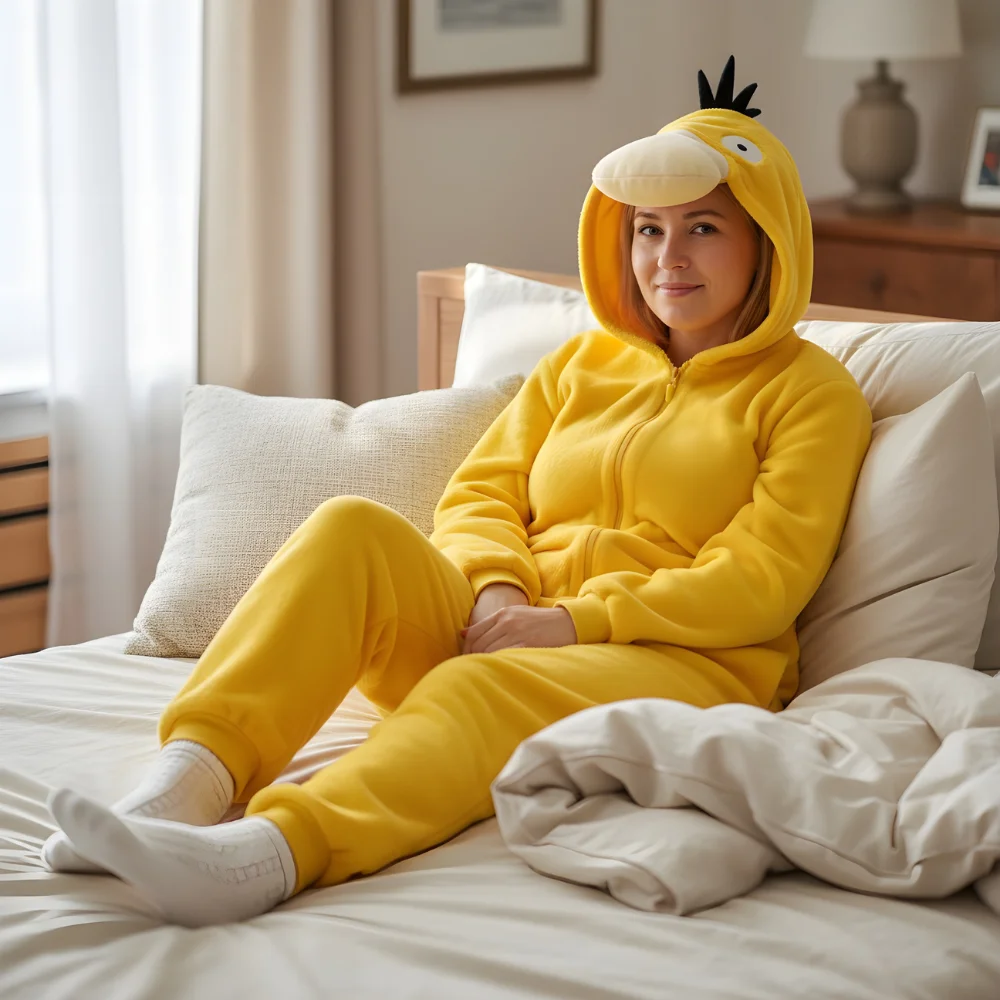 Kigurumi Onesie Pyjamas Costume Pokémon Psyduck XXXL: 195 - 205cm, view 9