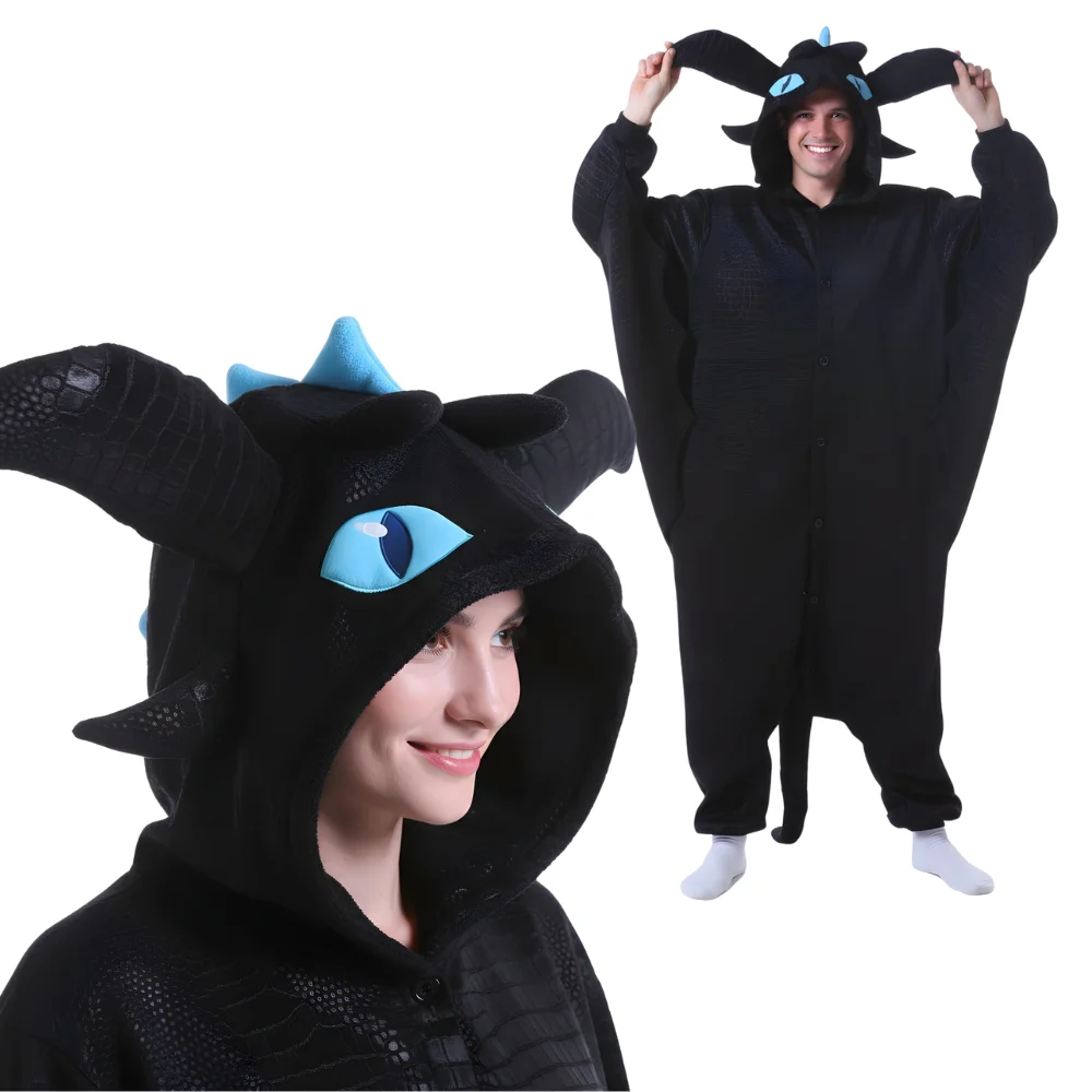 Blue Toothless Onesie for Adults, view 2