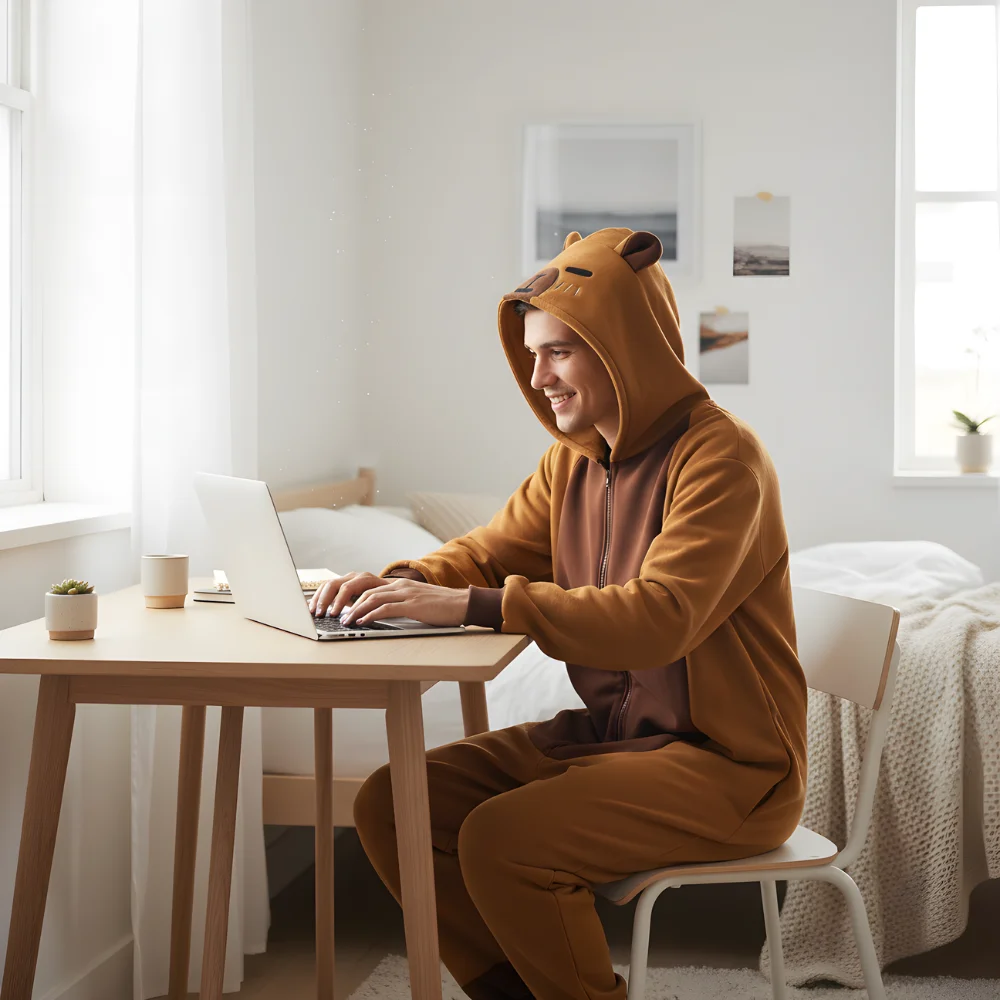 Kigurumi Onesie Pyjamas Costume Capybara, view 7