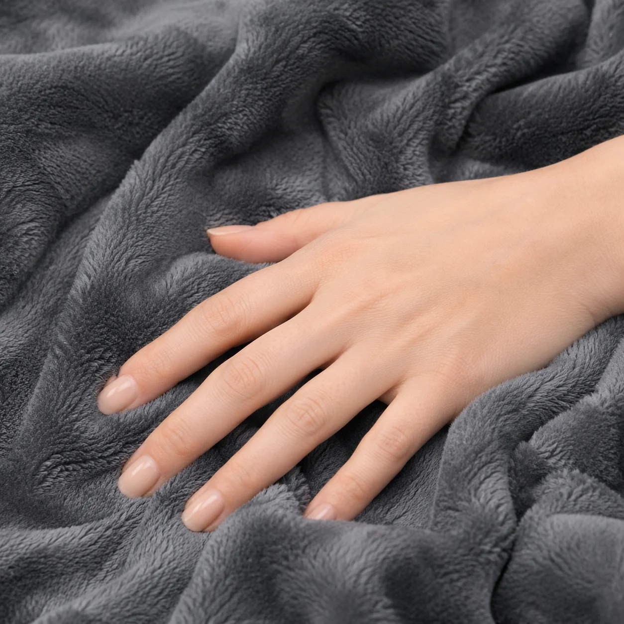 Premium Blanket 200x220 Soft Plush for Bed and Sofa Grey Silkce, view 6