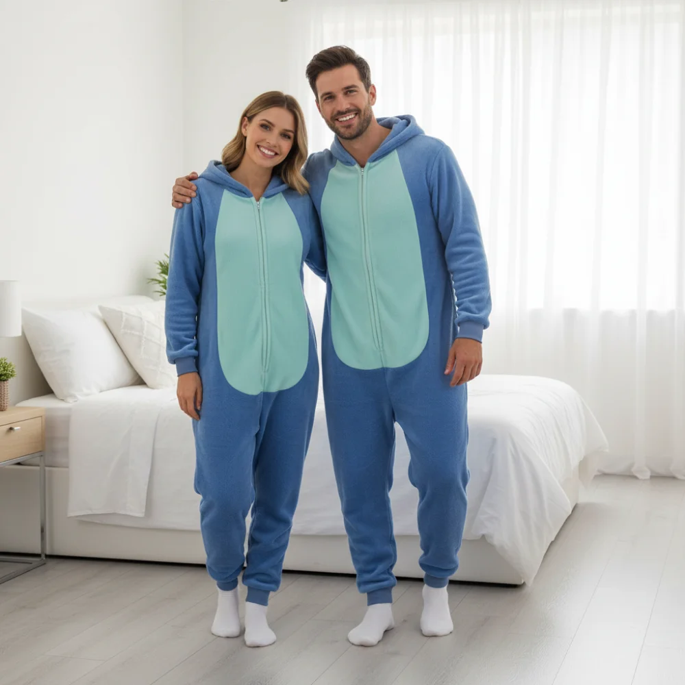 Kigurumi Onesie Pyjamas Costume Blue Stitch XXXL: 195 - 205cm, view 9